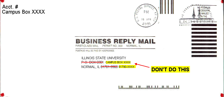 an example of a bad business reply envelope.